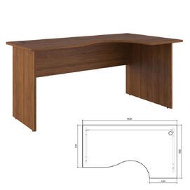 Офисная мебель Trend Стол эргономичный правый TRD29625503 Орех 1600х900х750