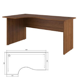 Офисная мебель Trend Стол эргономичный левый TRD29625603 Орех 1600х900х750