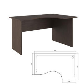 Офисная мебель Trend Стол эргономичный правый TRD29625301 Темный дуб 1400х900х750