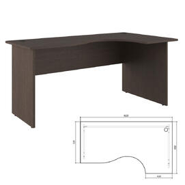 Офисная мебель Trend Стол эргономичный правый TRD29625501 Темный дуб 1600х900х750