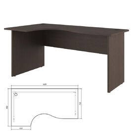 Офисная мебель Trend Стол эргономичный левый TRD29625601 Темный дуб 1600х900х750