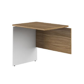 Офисная мебель Tess wood Стол приставной левый TES28413331 Орех/Белый 800х600х750