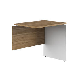Офисная мебель Tess wood Стол приставной правый TES28413231 Орех/Белый 800х600х750
