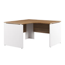 Офисная мебель Tess wood Стол эргономичный левый TES28415131 Орех/Белый 1400х1400х750