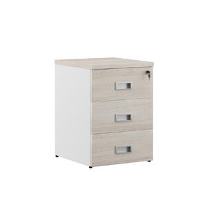 Офисная мебель Tess wood Тумба приставная 3 ящика TES28430121 Светлый дуб/Белый 420х450х570
