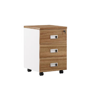 Офисная мебель Tess wood Тумба мобильная 3 ящика TES28430321 Светлый дуб/Белый 410х450х570