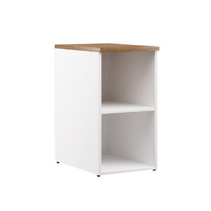 Офисная мебель Tess wood Тумба приставная открытая TES28430721 Светлый дуб/Белый 420х600х750