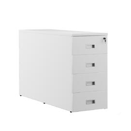 Офисная мебель Tess metal Тумба приставная для сдвоенной столешницы, 4 ящика TES28431211 Белый 420х1230х750