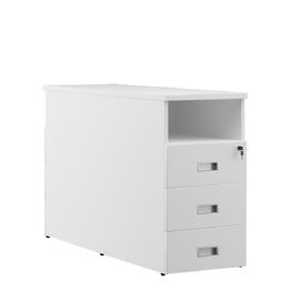 Офисная мебель Tess metal Тумба приставная для сдвоенной столешницы, 3 ящика TES28431411 Белый 420х1230х750