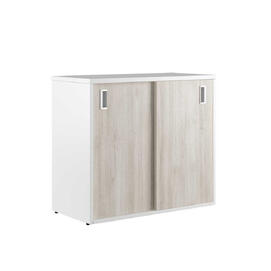 Офисная мебель Tess wood Тумба с раздвижными фасадами TES28434521 Светлый дуб/Белый 900х430х800