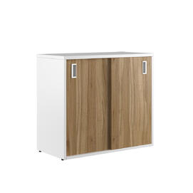 Офисная мебель Tess wood Тумба с раздвижными фасадами TES28434531 Орех/Белый 900х430х800