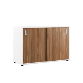 Офисная мебель Tess wood Тумба с раздвижными фасадами TES28434631 Орех/Белый 1200х430х800