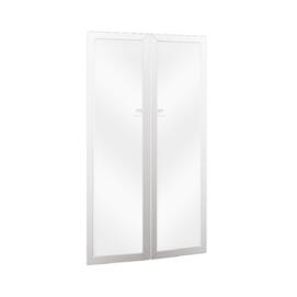Офисная мебель Tess wood Комплект дверей стеклянных в алюминиевой рамке TES28457180 Стекло прозрачное 900х20х760