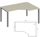 Офисная мебель Trend metal Стол эргономичный правый TDM32215585 Дуб феррара/Антрацит 1600х1200х750