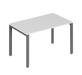 Офисная мебель Trend metal Стол письменный на металлоопорах TDM32230045 Белый/Антрацит 1200х600х750
