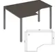 Офисная мебель Trend metal Стол эргономичный левый TDM32215415 Тёмный дуб/Антрацит 1400х1200х750