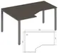 Офисная мебель Trend metal Стол эргономичный левый TDM32215615 Тёмный дуб/Антрацит 1600х1200х750