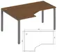 Офисная мебель Trend metal Стол эргономичный левый TDM32215635 Орех экко/Антрацит 1600х1200х750
