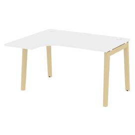 Офисная мебель Onix Wood Стол эргономичный левый OW.SA-3 (L) Белый бриллиант/Дуб светлый 1380х1180х750