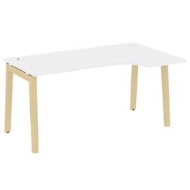 Офисная мебель Onix Wood Стол эргономичный правый OW.SA-1 (R) Белый бриллиант/Дуб светлый 1580х980х750