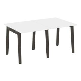 Офисная мебель Onix Wood Стол переговорный (2 столешницы) OW.PRG-2.0 Белый бриллиант/Дуб тёмный 1560х980х750