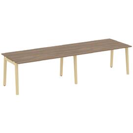 Офисная мебель Onix Wood Стол переговорный (2 столешницы) OW.PRG-2.4 Дуб аризона/Дуб светлый 3160х980х750