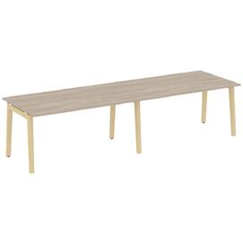 Офисная мебель Onix Wood Стол переговорный (2 столешницы) OW.PRG-2.4 Дуб аттик/Дуб светлый 3160х980х750