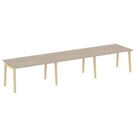 Офисная мебель Onix Wood Стол переговорный (3 столешницы) OW.PRG-3.3 Дуб аттик/Дуб светлый 4140х980х750