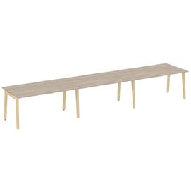 Офисная мебель Onix Wood Стол переговорный (3 столешницы) OW.PRG-3.4 Дуб аттик/Дуб светлый 4740х980х750