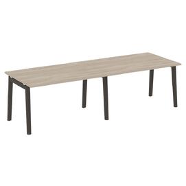 Офисная мебель Onix Wood Стол переговорный (2 столешницы) OW.PRG-2.3 Дуб аттик/Дуб тёмный 2760х980х750