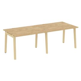 Офисная мебель Onix Wood Стол переговорный (2 столешницы) OW.PRG-2.2 Тиквуд светлый/Дуб светлый 2360х980х750