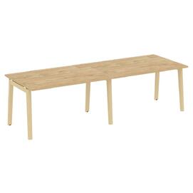Офисная мебель Onix Wood Стол переговорный (2 столешницы) OW.PRG-2.3 Тиквуд светлый/Дуб светлый 2760х980х750
