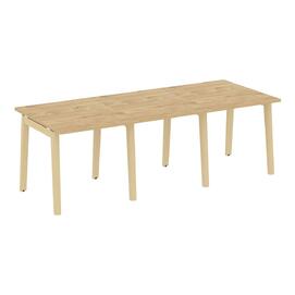 Офисная мебель Onix Wood Стол переговорный (3 столешницы) OW.PRG-3.0 Тиквуд светлый/Дуб светлый 2340х980х750
