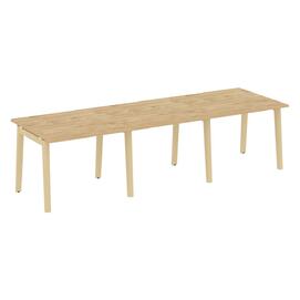 Офисная мебель Onix Wood Стол переговорный (3 столешницы) OW.PRG-3.1 Тиквуд светлый/Дуб светлый 2940х980х750