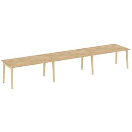 Офисная мебель Onix Wood Стол переговорный (3 столешницы) OW.PRG-3.4 Тиквуд светлый/Дуб светлый 4740х980х750