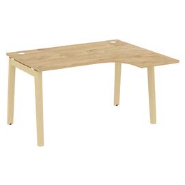 Офисная мебель Onix Wood Стол эргономичный правый OW.SA-3 (R) Тиквуд светлый/Дуб светлый 1380х1180х750