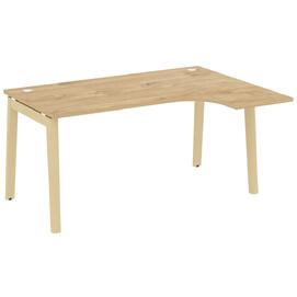 Офисная мебель Onix Wood Стол эргономичный правый OW.SA-4 (R) Тиквуд светлый/Дуб светлый 1580х1180х750