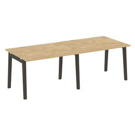 Офисная мебель Onix Wood Стол переговорный (2 столешницы) OW.PRG-2.2 Тиквуд светлый/Дуб тёмный 2360х980х750