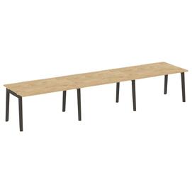 Офисная мебель Onix Wood Стол переговорный (3 столешницы) OW.PRG-3.3 Тиквуд светлый/Дуб тёмный 4140х980х750
