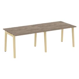 Офисная мебель Onix Wood Стол переговорный (2 столешницы) OW.PRG-2.2 Тиквуд тёмный/Дуб светлый 2360х980х750