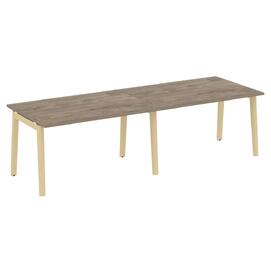 Офисная мебель Onix Wood Стол переговорный (2 столешницы) OW.PRG-2.3 Тиквуд тёмный/Дуб светлый 2760х980х750