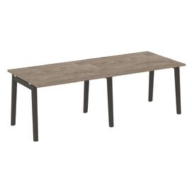 Офисная мебель Onix Wood Стол переговорный (2 столешницы) OW.PRG-2.2 Тиквуд тёмный/Дуб тёмный 2360х980х750