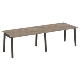 Офисная мебель Onix Wood Стол переговорный (2 столешницы) OW.PRG-2.3 Тиквуд тёмный/Дуб тёмный 2760х980х750