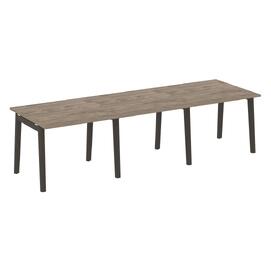Офисная мебель Onix Wood Стол переговорный (3 столешницы) OW.PRG-3.1 Тиквуд тёмный/Дуб тёмный 2940х980х750