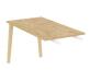 Кабинет руководителя Onix Wood Direct Брифинг-приставка OW.BR-13 Тиквуд светлый/Дуб светлый 1380х720х750