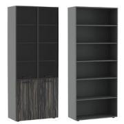 Кабинет руководителя Dali Шкаф для бумаг DLI37250021 Эбен/Антрацит 900х410х2180