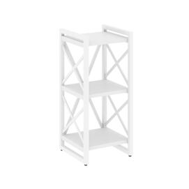 Офисная мебель Loft Стеллаж на регулируемых опорах-3 полки VR.L-MST.O-3.4 Белый бриллиант/Белый 400х400х910