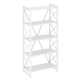 Офисная мебель Loft Стеллаж на регулируемых опорах-5 полок VR.L-MST.O-5.8 Белый бриллиант/Белый 800х400х1650