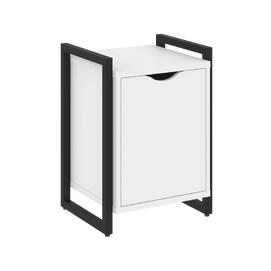 Офисная мебель Loft Тумба на регулируемых опорах с распашным фасадом VR.L-T2.O Белый бриллиант/Чёрный 500х460х719