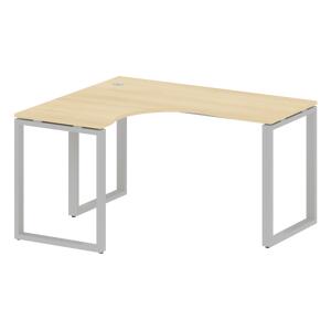 Офисная мебель Metal system Стол криволинейный левый на О-образном м/к БО.СА-3 (L) Белый/Мокко 1400х1200х750